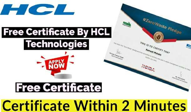 Free Certificate By HCL Technologies