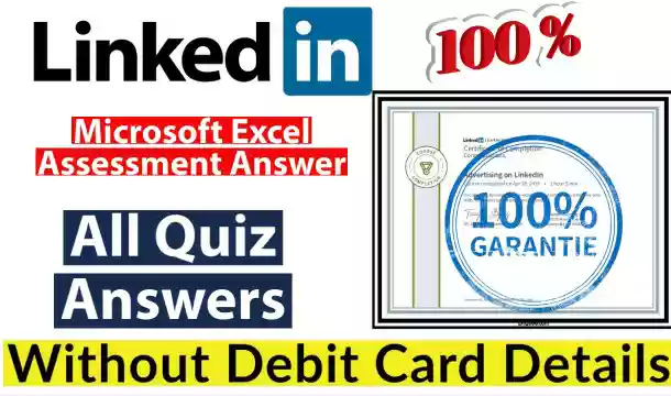 Hello Learners, Today we are going to share LinkedIn Microsoft Excel Skill Assessment Answers.