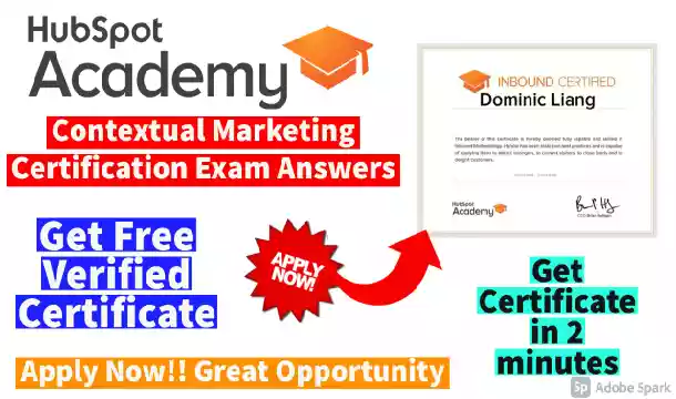 HubSpot Contextual Marketing Assessment Answers 2021 | Free Certification Course(💯Correct)