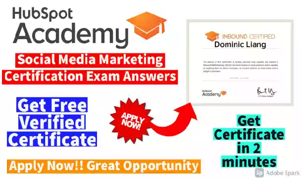 HubSpot Social Media Marketing Course Quiz Answer | Get Free Certificate in 2021