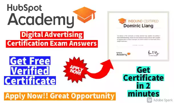 HubSpot Digital Advertising Assessment Answers 2021 | Free Certification Course(💯Correct)