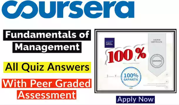 Fundamentals of Management Coursera Quiz Answer [💯Correct Answer]