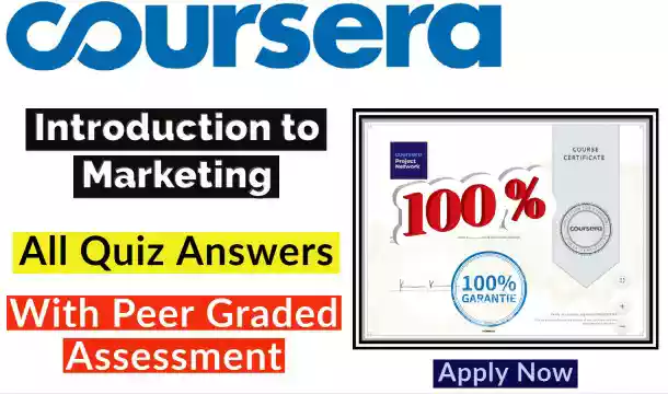 Introduction to Marketing Coursera Quiz Answer [💯Correct Answer]