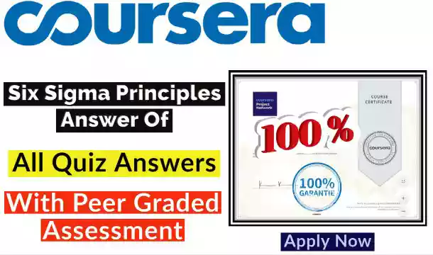 Six Sigma Principles Answer Of Coursera Quiz Answer [💯Correct Answer]