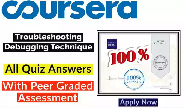 Troubleshooting Debugging Technique Coursera Quiz & Assessment Answers | Google IT Automation with Python Professional Certificate 2021