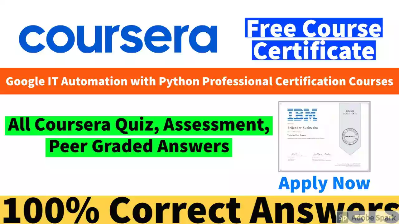 MyGuruG Tutorials: Coursera Courses Answer