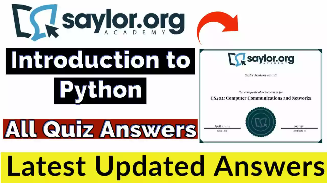 Introduction to Python Final Exam Answers | Saylor Academy
