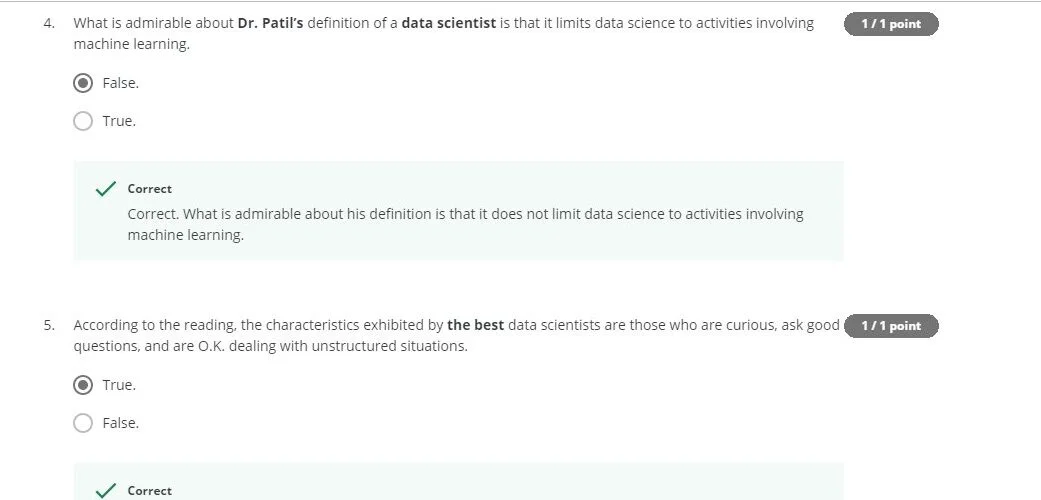 1. What is Data Science? Course Answers | IBM Data Science Professional Certificate | Free Certificate 7 Q4 Q5 1 edited
