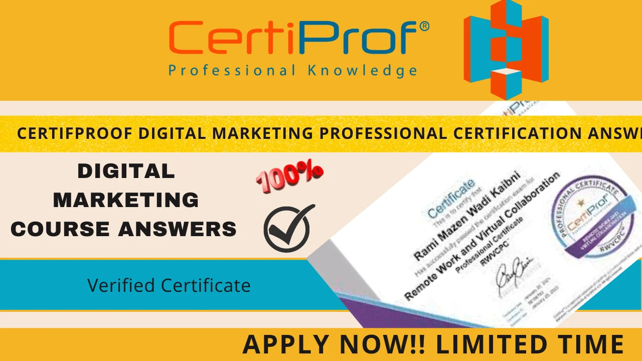 Digital Marketing Professional Certification Exam Answers [Latest Update!!]
