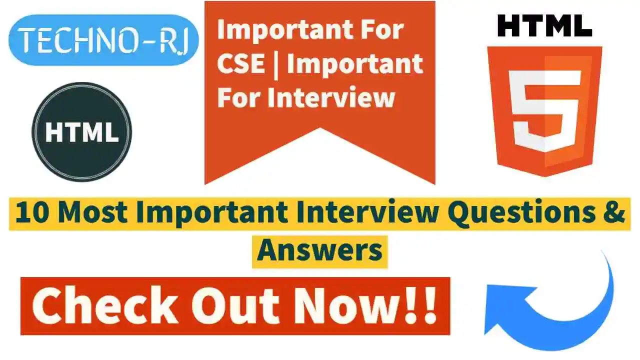 10 Most Important HTML Interview Questions & Answers