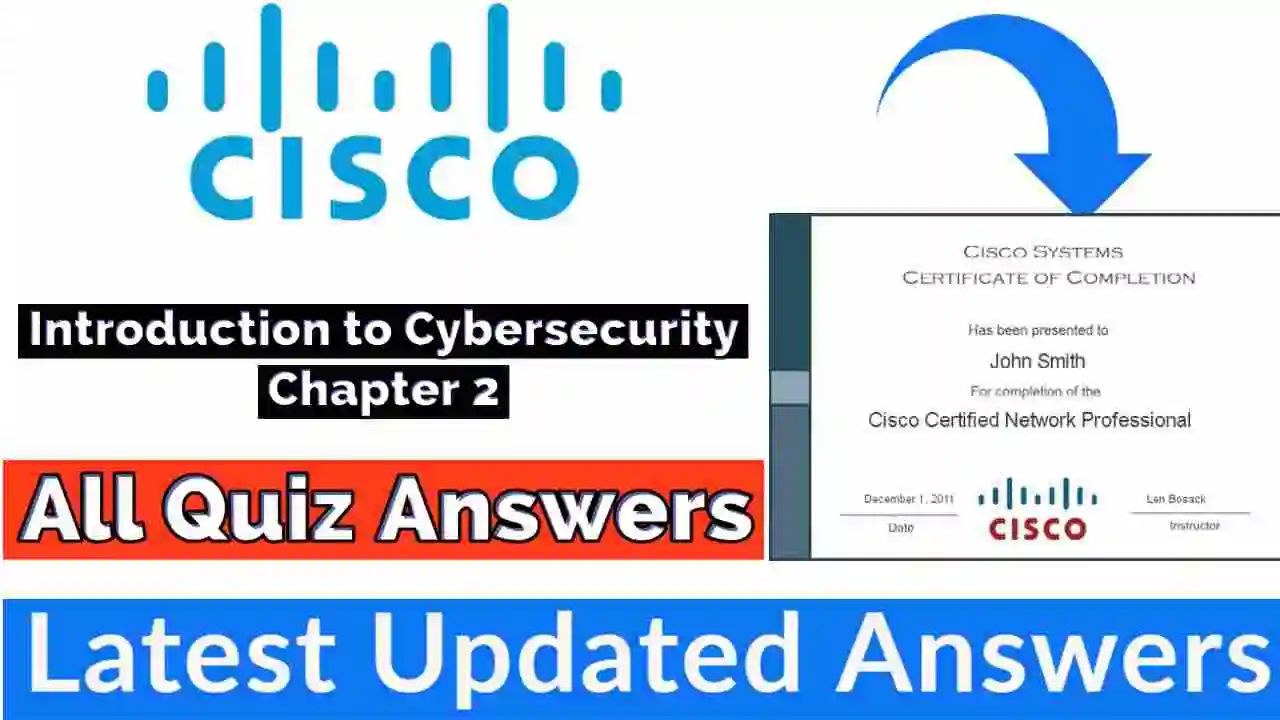 Introduction to Cybersecurity Chapter 2 Cisco Quiz Answers 2022 | All Weeks Assessment Answers [💯Correct Answer]