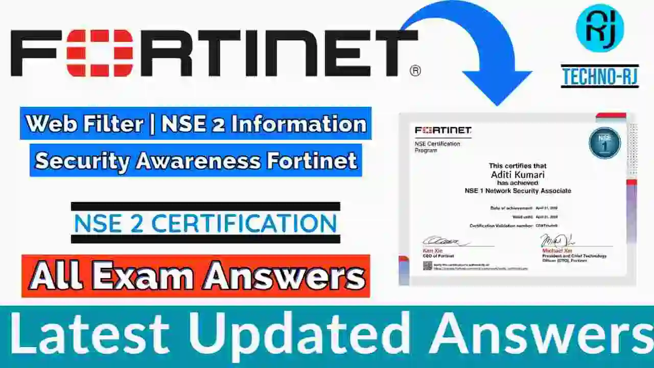 Web Filter Quiz Answers Quiz Answers 2022 | NSE 2 Information Security Awareness Fortinet Free Certification [💯Correct Answer]