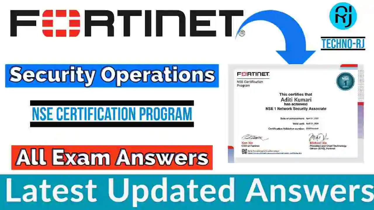 Security Operations Quiz Answers NSE 3 Fortinet 2022 | Fortinet Free Certification[💯Correct Answer]