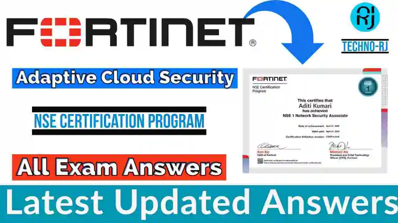 Adaptive Cloud Security Quiz Answers 2022 | NSE 3 Fortinet Free Certification[💯Correct Answer]