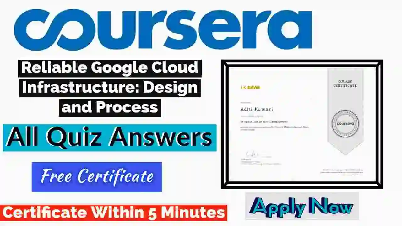 Reliable Google Cloud Infrastructure: Design and Process Coursera Quiz Answers 2022 [💯% Correct Answer]