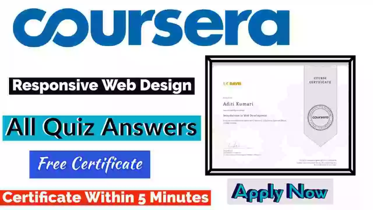 Responsive Web Design Coursera Quiz Answers 2023